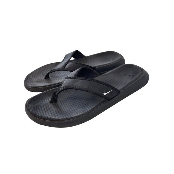 Nike Celso Flip Flops Size 9 Black Comfortable Lightweight Textured Sole Casual - Picture 1 of 9
